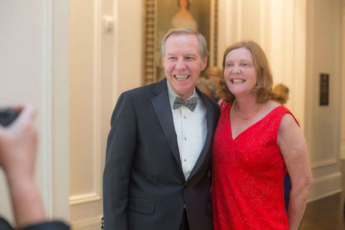 Claire E. Sterk, provost and executive vice president for academic affairs at Emory, poses for a photo with her husband, Kirk Elifson, a research professor in the Rollins School of Public Health. On Friday, Sterk was named the 20th president of Emory University.